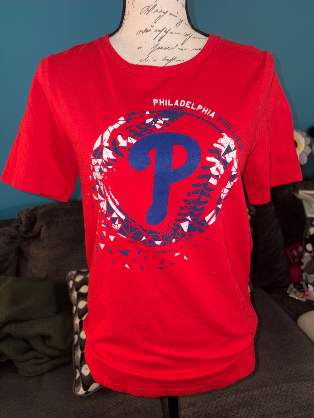 🎉4 for $20 MLB Genuine Merchandise Philadelphia Phillies Logo Tee, Youth Large